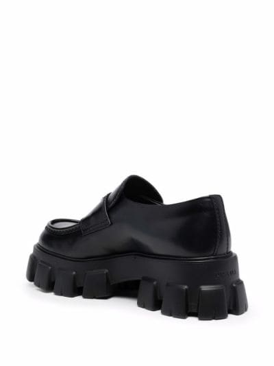 Monolith leather loafers | Prada 