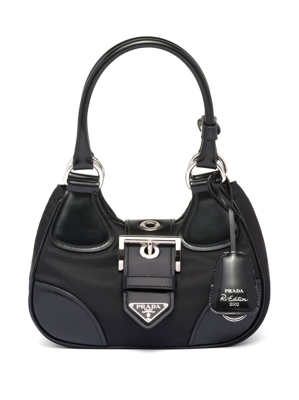 Prada Padded Re-Nylon Shoulder Bag Black in Fabric with Silver-tone - US