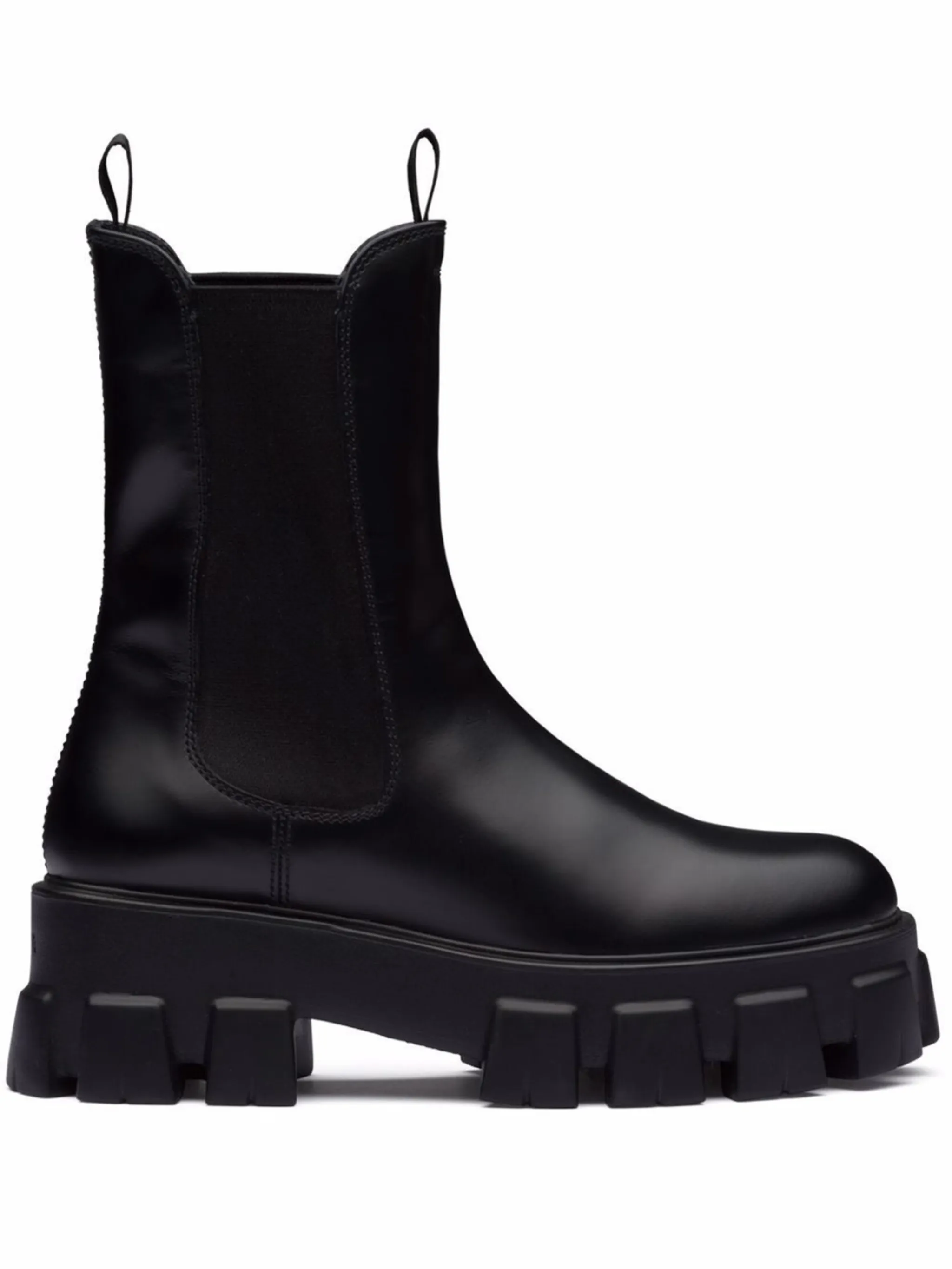 Moonlith brushed leather boots | Prada | Eraldo.com GB