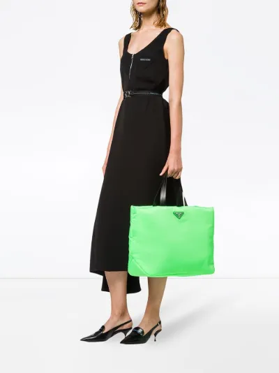 prada neon tote