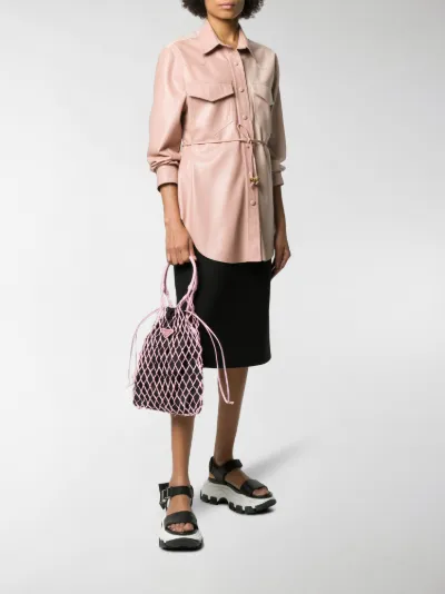 prada fishnet bag