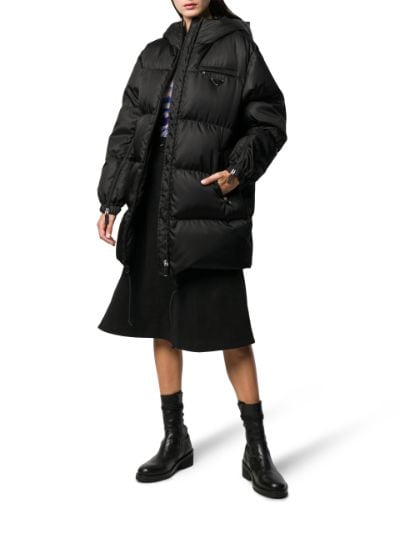 oversized nylon puffer jacket | Prada 