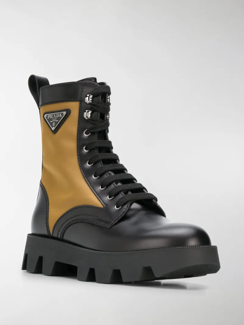 prada rocksand combat boot