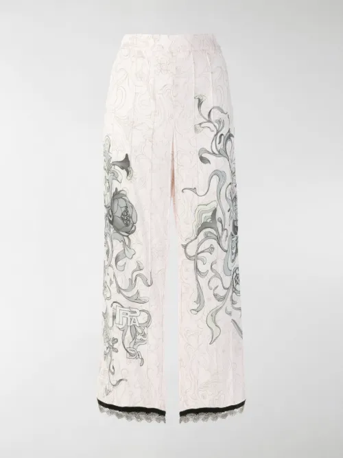 Prada - Pantaloni con disegno floreale