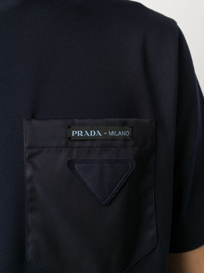 Prada patch-pocket enamel-logo T-shirt - Farfetch