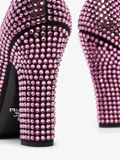 pink and black pumps