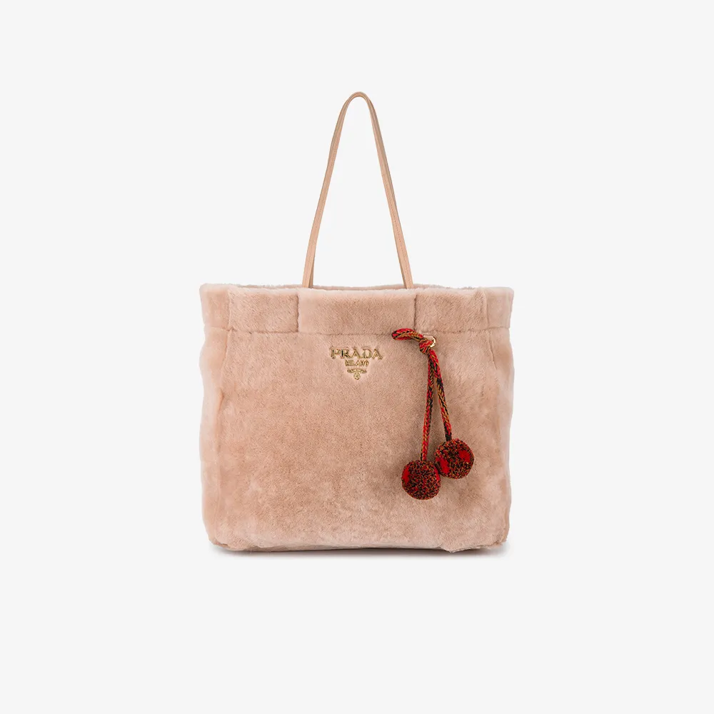 pink shearling bag