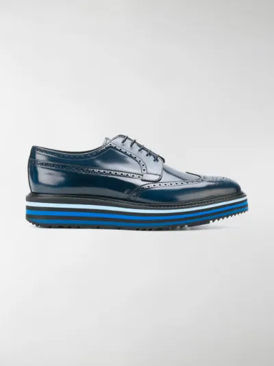 prada mens platform brogues