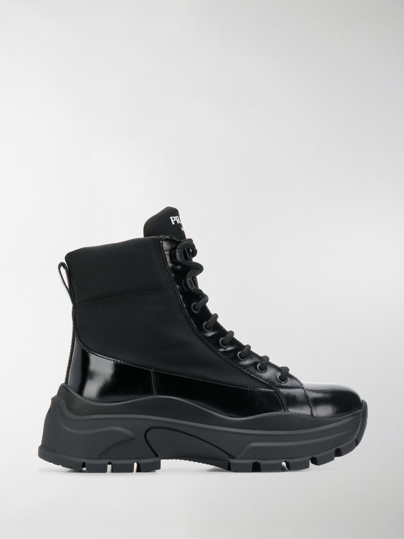 Prada platform combat boots black | MODES