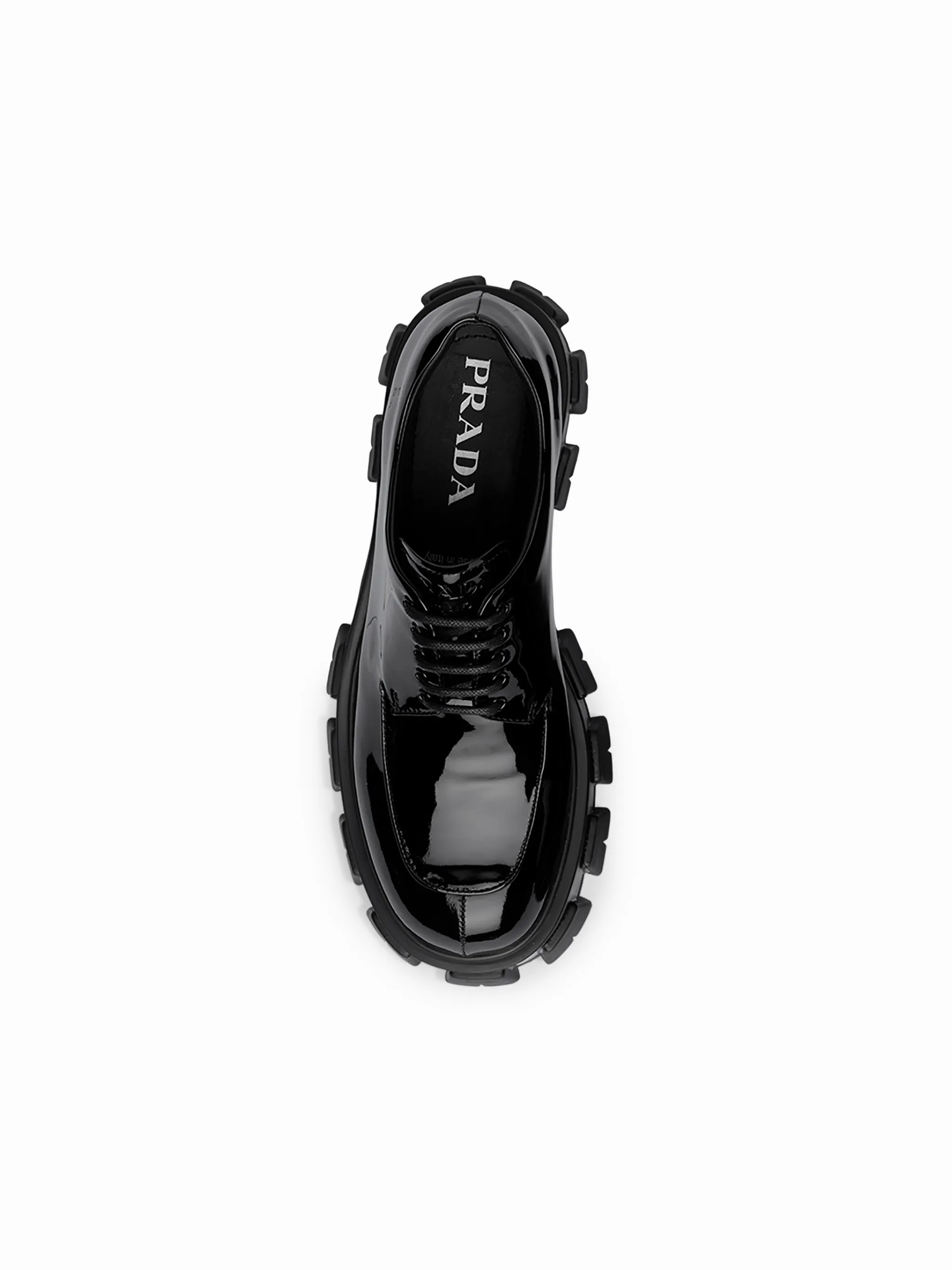 Prada leather platform derby shoes deals