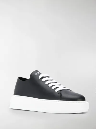 prada black platform sneakers