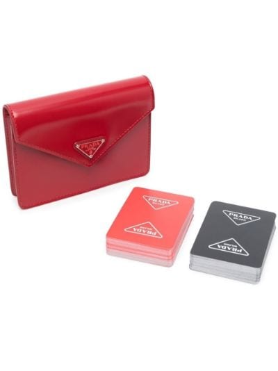Saffiano leather Playing Cards set
