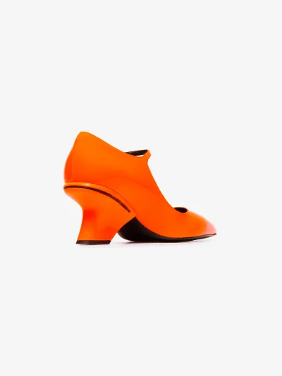orange mary jane heels