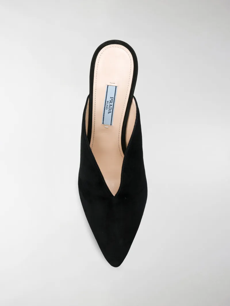 prada suede mules