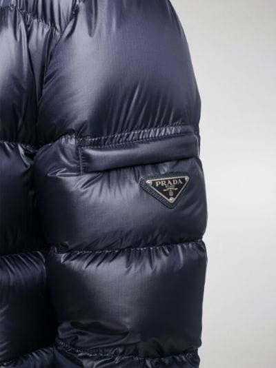 Prada quilted zipped jacket blue | MODES