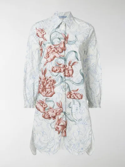 Prada - rabbit-print shirt