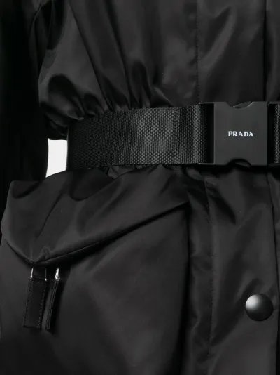 Prada belted nylon online jacket