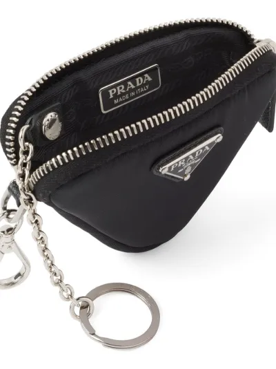 Prada nylon 2025 logo pouch