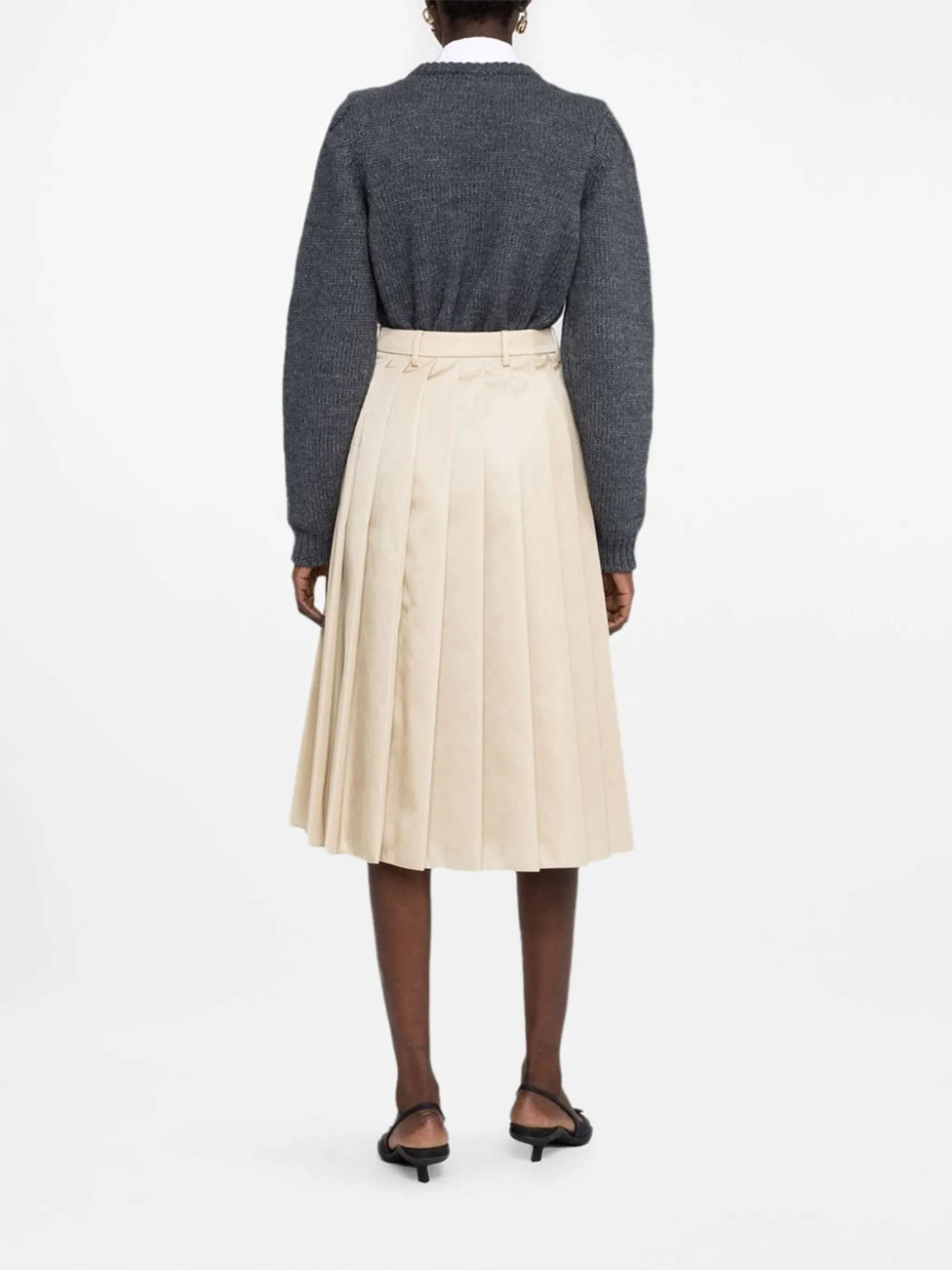 PRADA　Re-Nylon スカート　42　ベージュ PRADARe-Nylon スカート42ベージュ