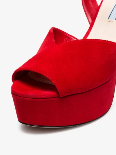 prada red platform sandals