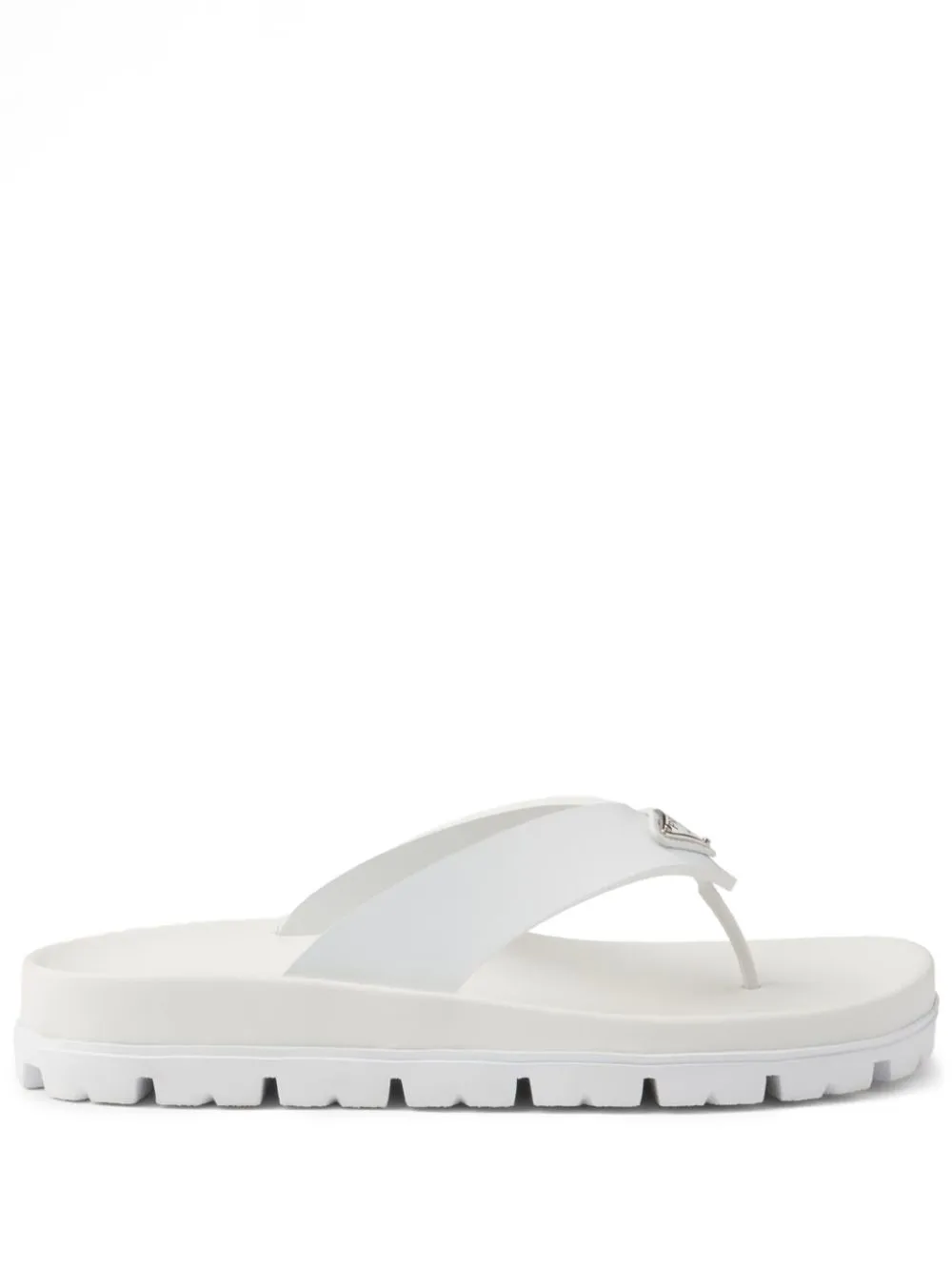 Prada buy white with tortoise shell chain thong sandals