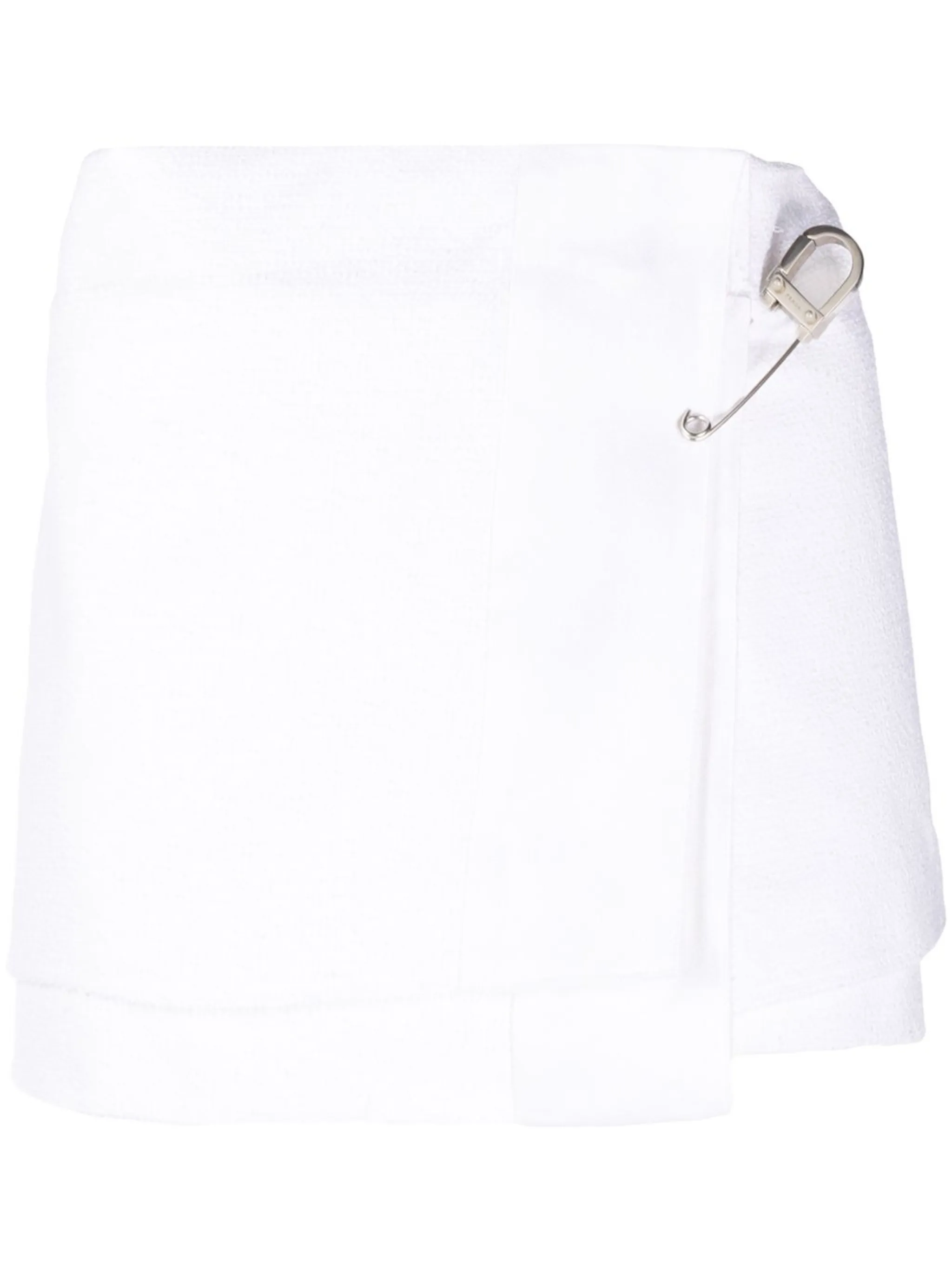 Prada safety pin-detailed mini wrap skirt | Eraldo.com ZR