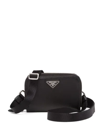 saffiano leather card holder prada