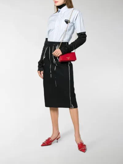 prada logo plaque mini bag