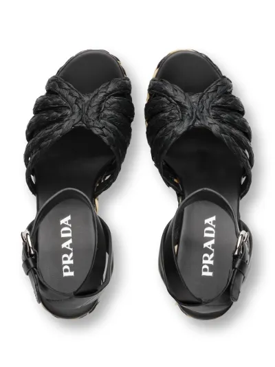 sandali con zeppa prada