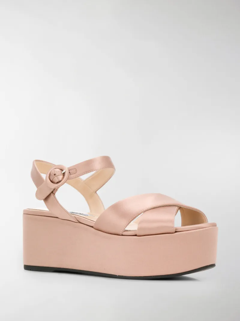 prada satin platform sandals
