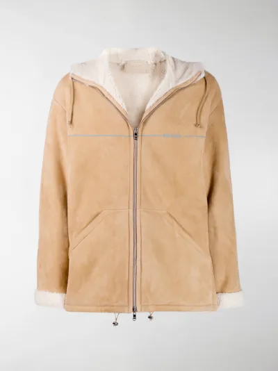sheepskin hooded jacket