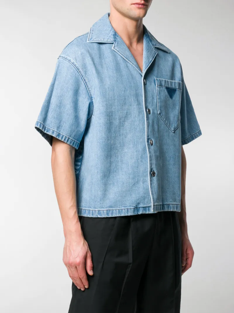 prada denim shirt
