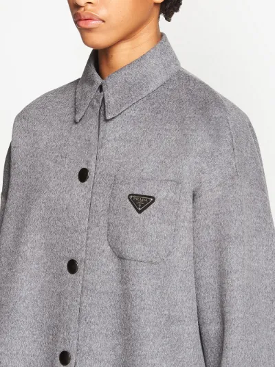 Prada grey coat hotsell