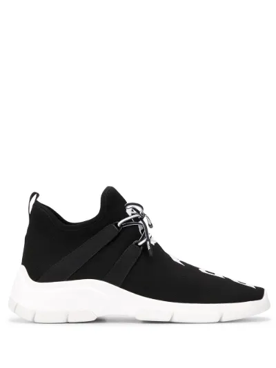 Prada Sneakers a calzino con logo nero | MODES