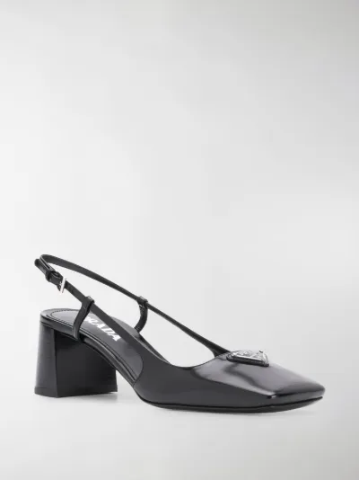 square toe slingback pumps