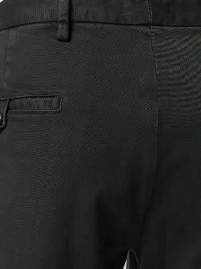 black cotton cropped trousers