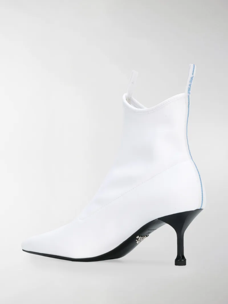 prada stretch fabric booties