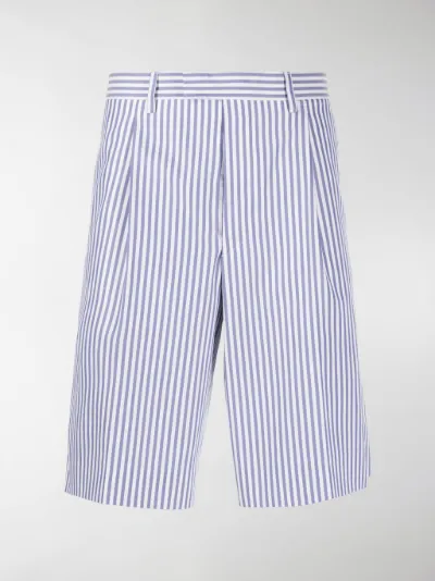 Prada striped chino shorts blue | MODES