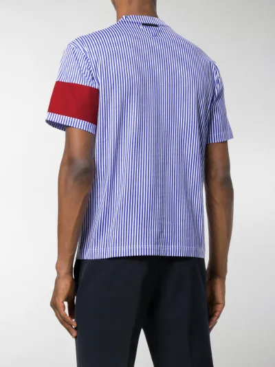 Prada striped eye T-shirt blue | MODES