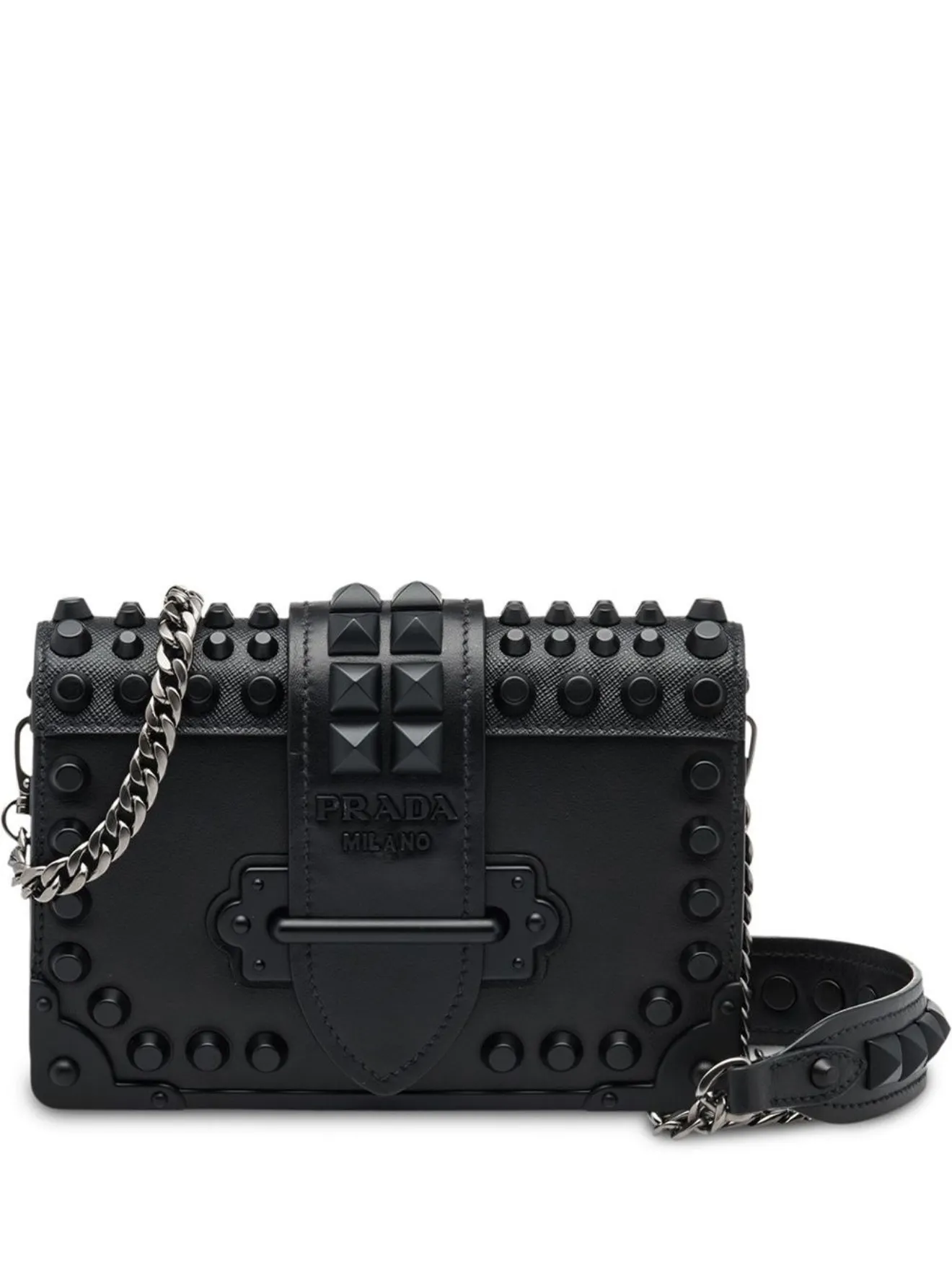 prada cahier studded bolsa