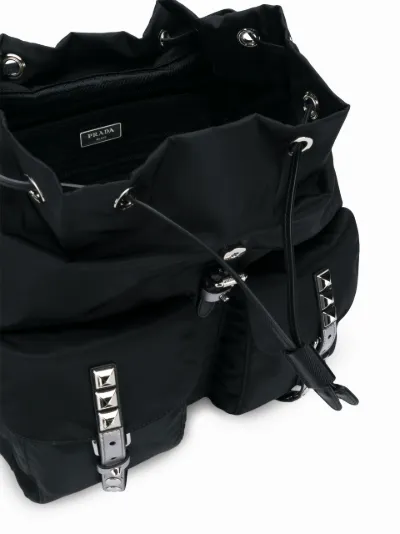 Prada studded backpack best sale