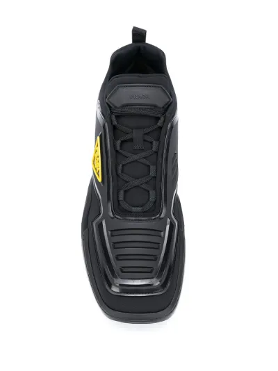 Prada Techno Stretch low-top sneakers black | MODES