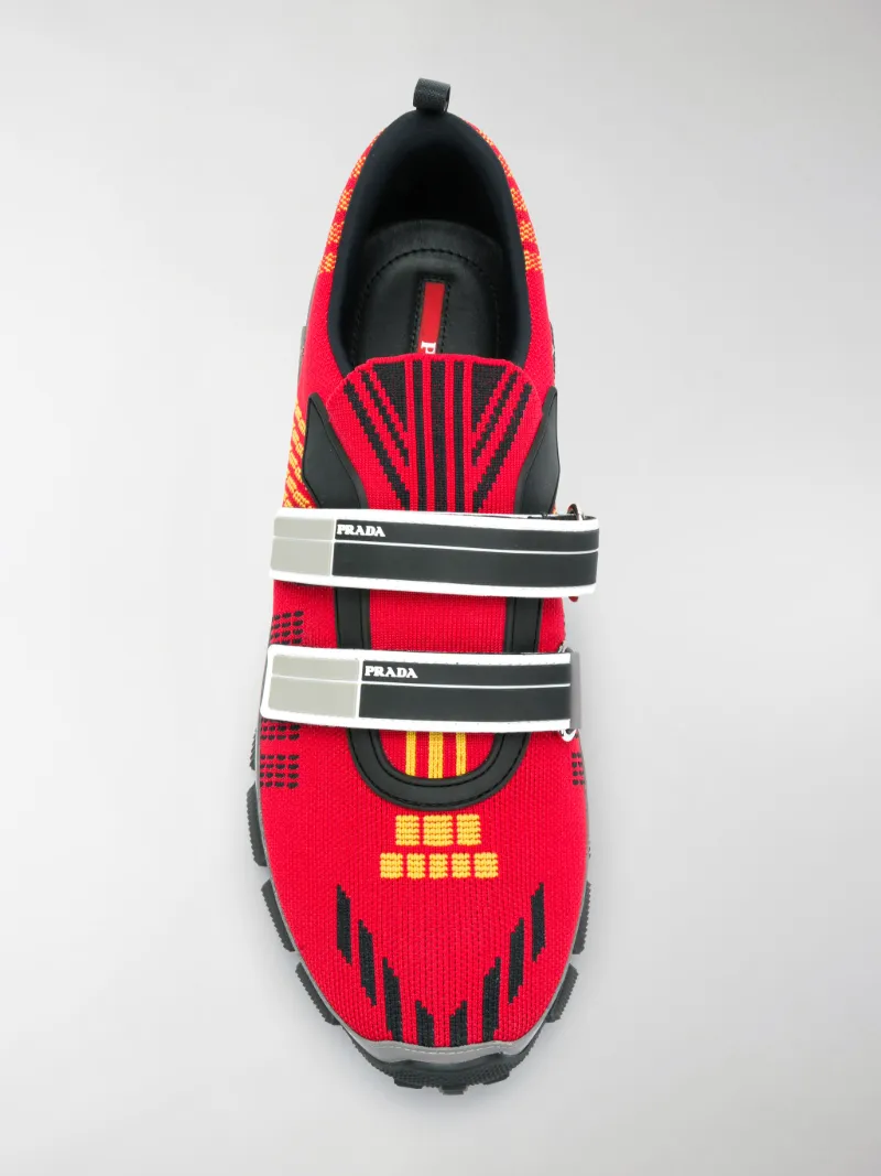 prada touch strap fastening sneakers