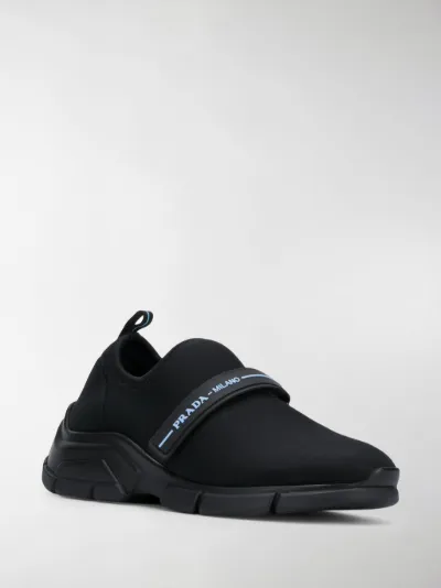 prada touch strap fastening sneakers