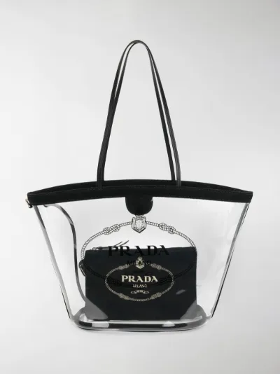 prada transparent tote