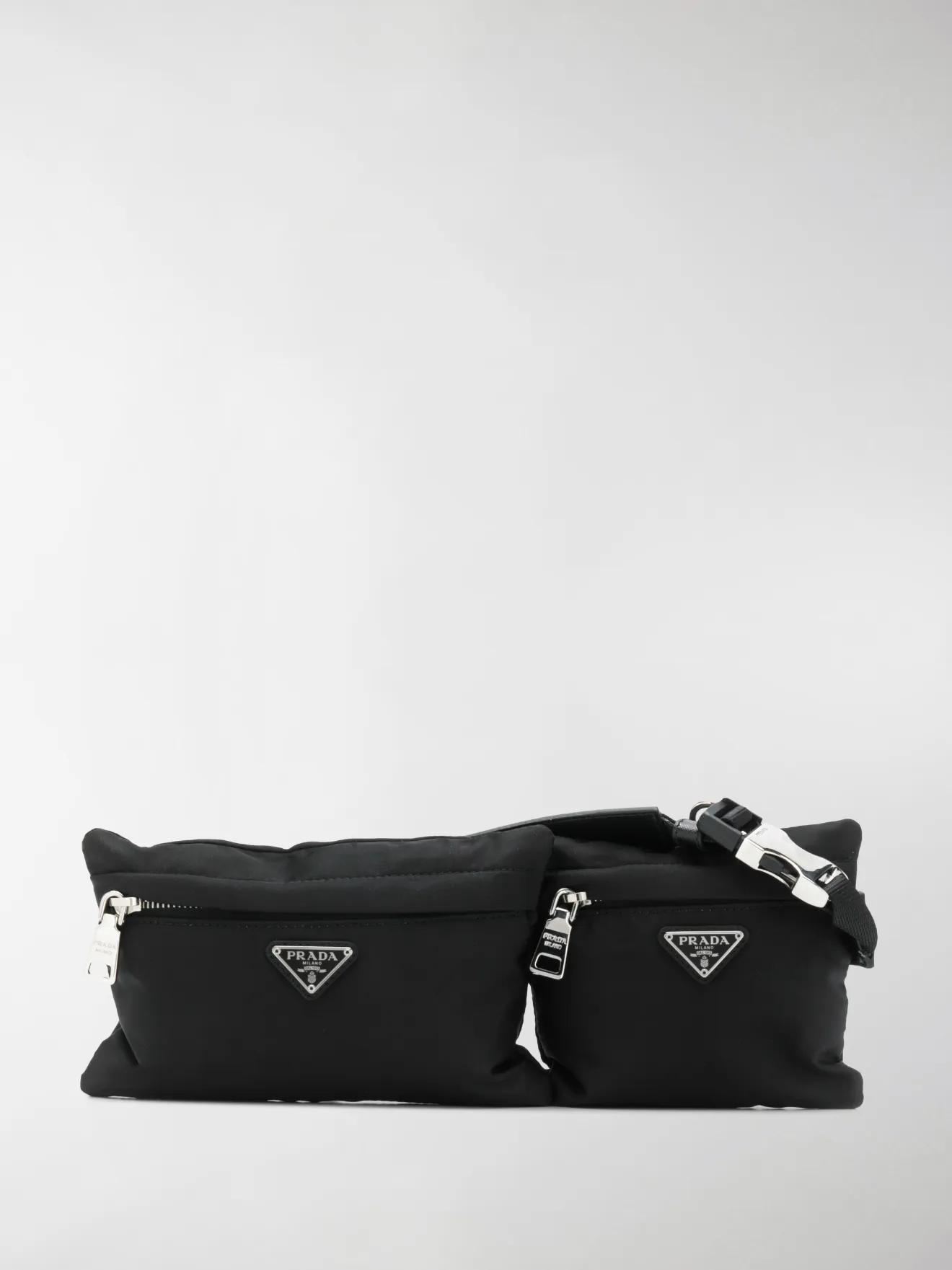 prada triangle logo belt