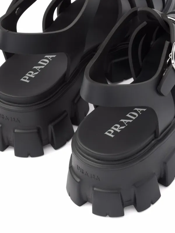 trianglelogo fisherman sandals Prada