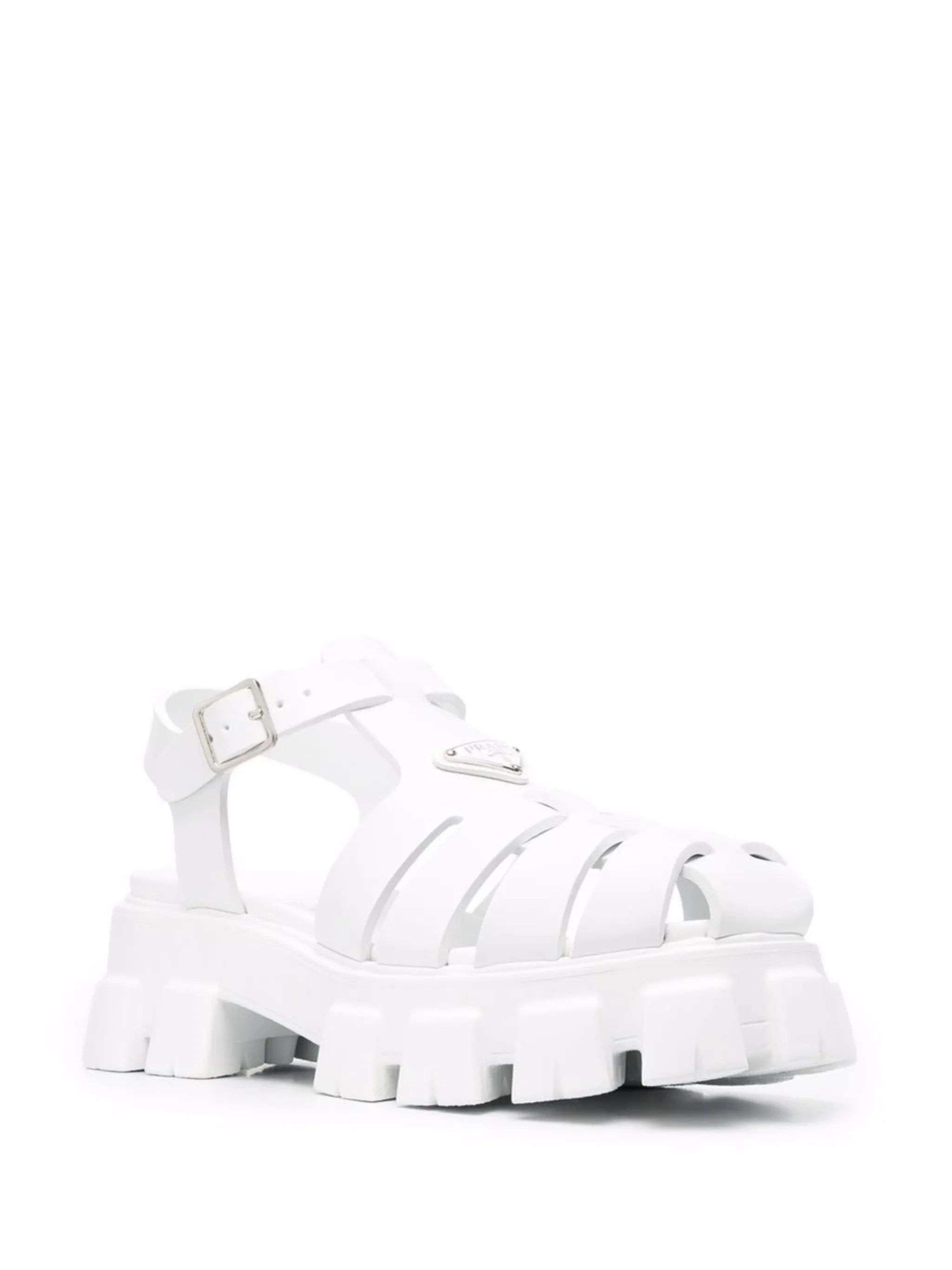 trianglelogo fisherman sandals Prada
