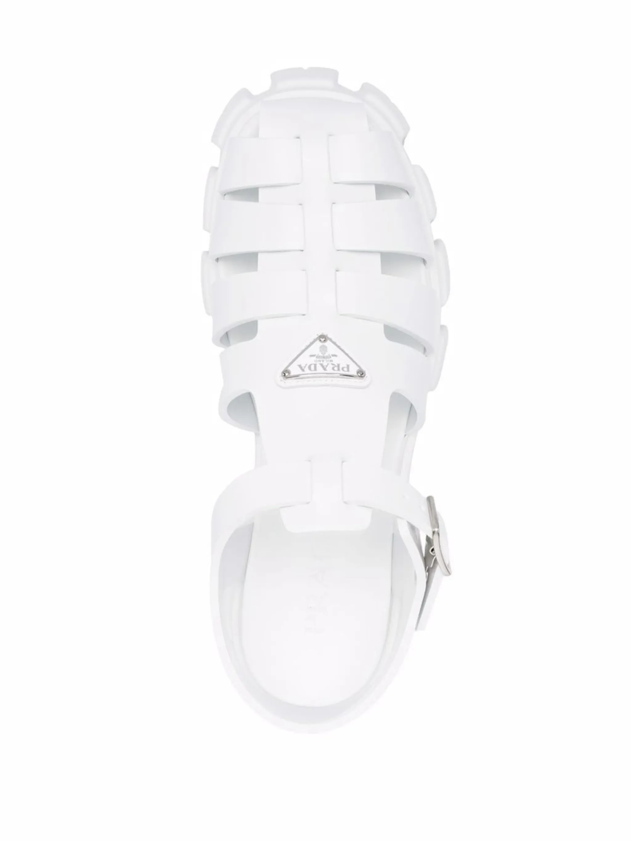 trianglelogo fisherman sandals Prada US