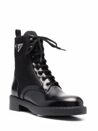 triangle-logo lace-up boots | Prada | Eraldo.com